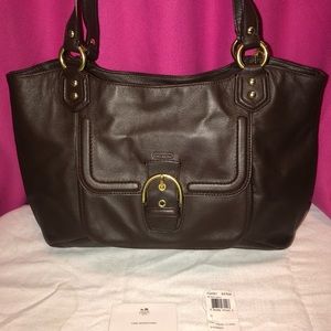 NWT Coach Campbell Leather Belle Carryall Purse